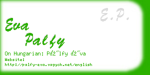 eva palfy business card